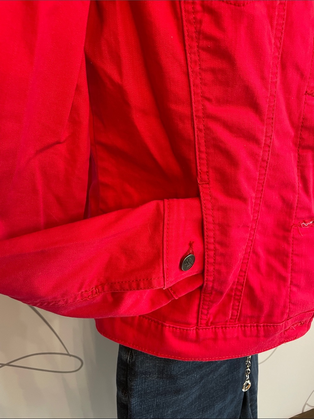 LEE Rider-Classic Red Button Front Jacket unknown size - Picture 5 of 8
